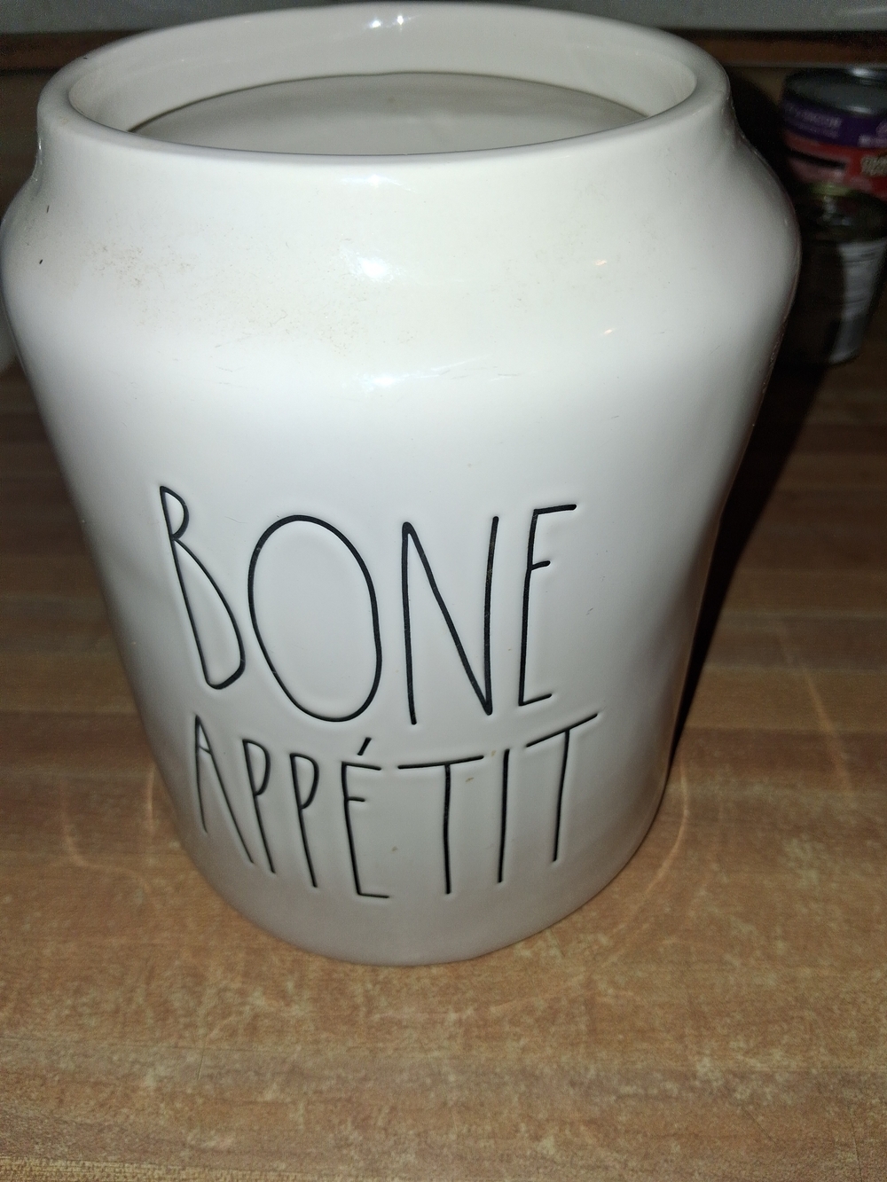 Rae Dunn White 'BONE APPÉTIT' Ceramic Canister